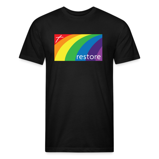 Restore Rainbow - Dark Color Cotton/Poly T-Shirt by Next Level - black