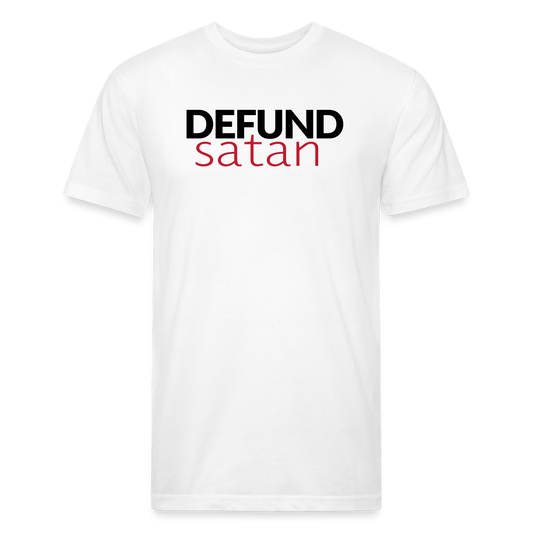 Defund Satan - Light Color Cotton/Poly T-Shirt by Next Level - white