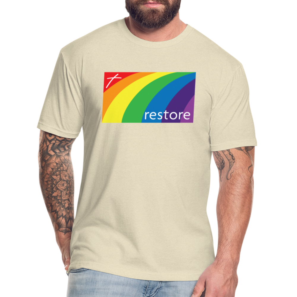 Restore Rainbow - Light Color Cotton/Poly T-Shirt by Next Level - heather cream