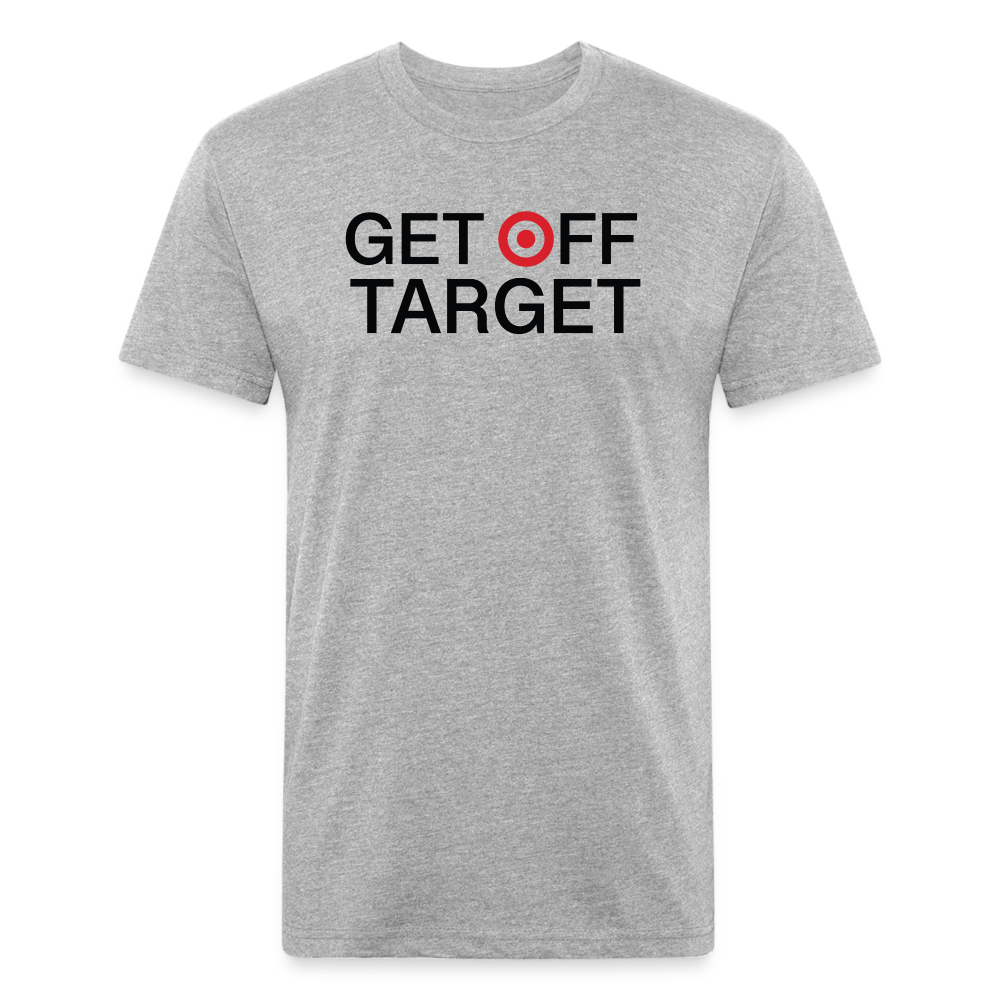 Get Off Target - Light Color Cotton/Poly T-Shirt by Next Level - heather gray