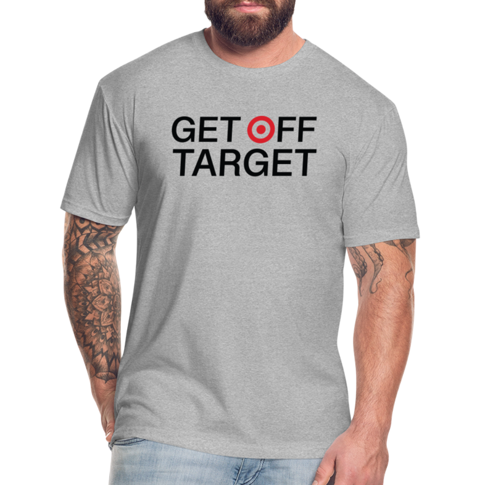 Get Off Target - Light Color Cotton/Poly T-Shirt by Next Level - heather gray