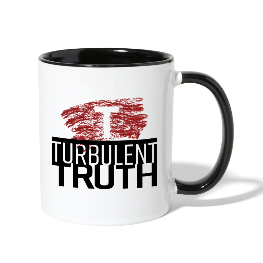 Turbulent Truth Two Tone Coffee Mug - white/black