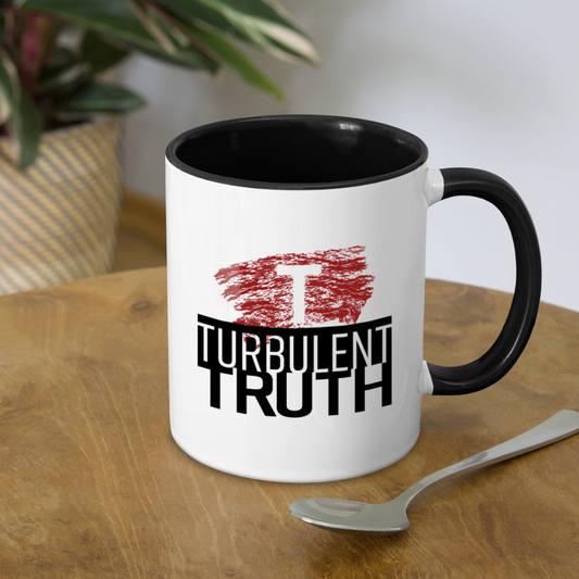 Turbulent Truth Two Tone Coffee Mug - white/black