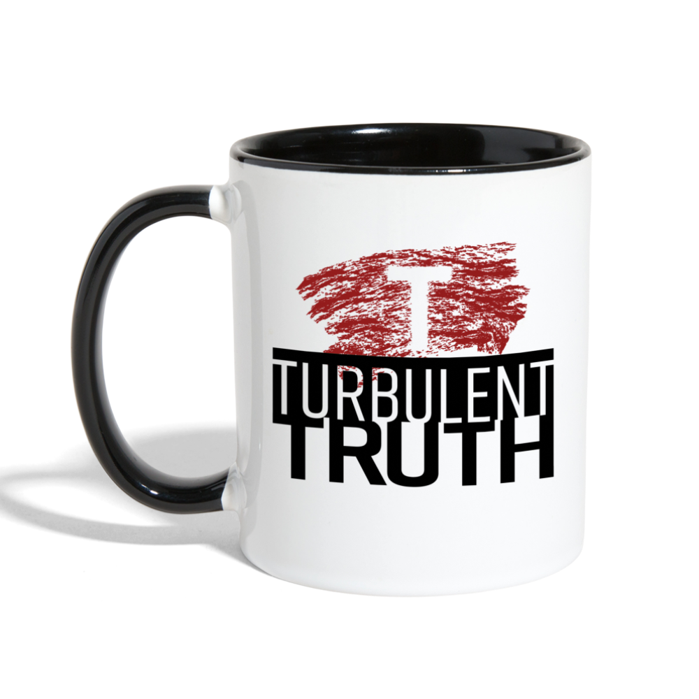 Turbulent Truth Two Tone Coffee Mug - white/black