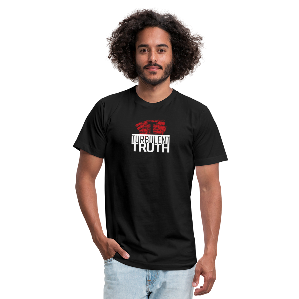 Mens Turbulent Truth T-Shirt by Bella + Canvas - black