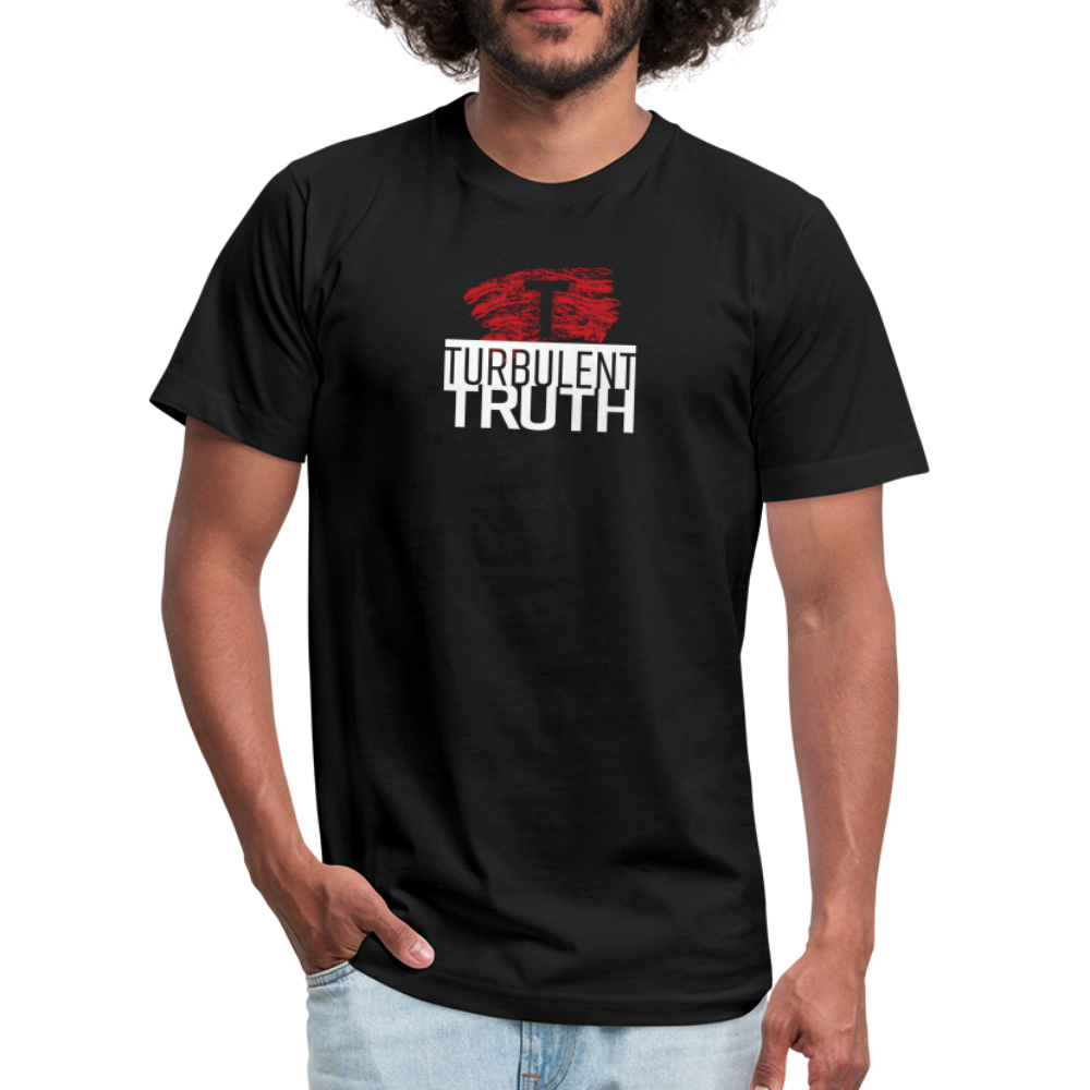 Mens Turbulent Truth T-Shirt by Bella + Canvas - black