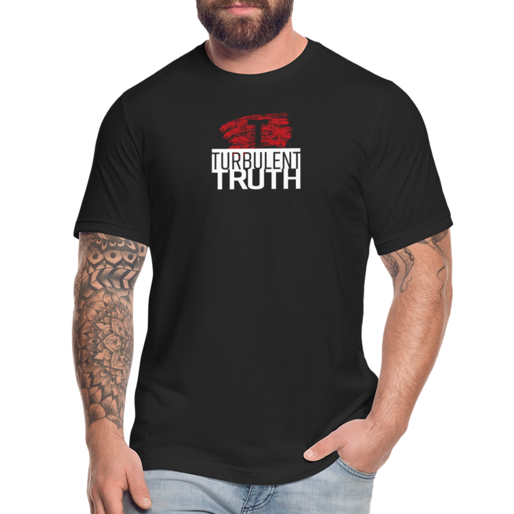 Mens Turbulent Truth T-Shirt by Bella + Canvas - black