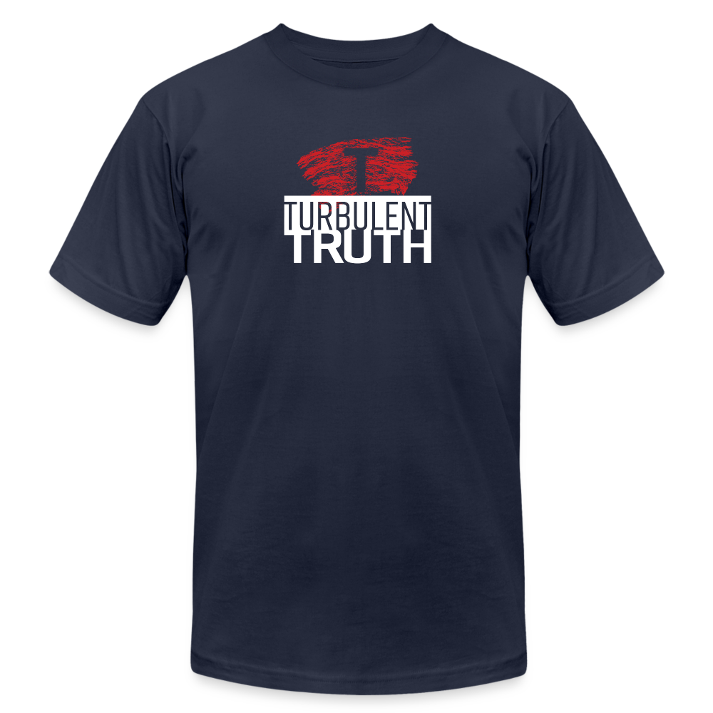 Mens Turbulent Truth T-Shirt by Bella + Canvas - navy