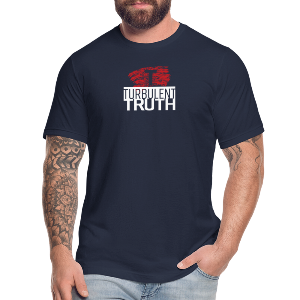 Mens Turbulent Truth T-Shirt by Bella + Canvas - navy