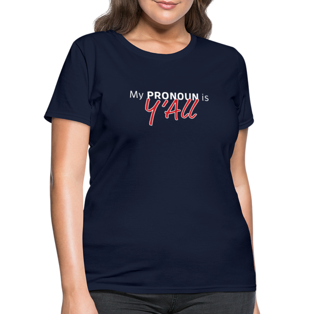 Pronoun Y'all - Women's T-Shirt - navy