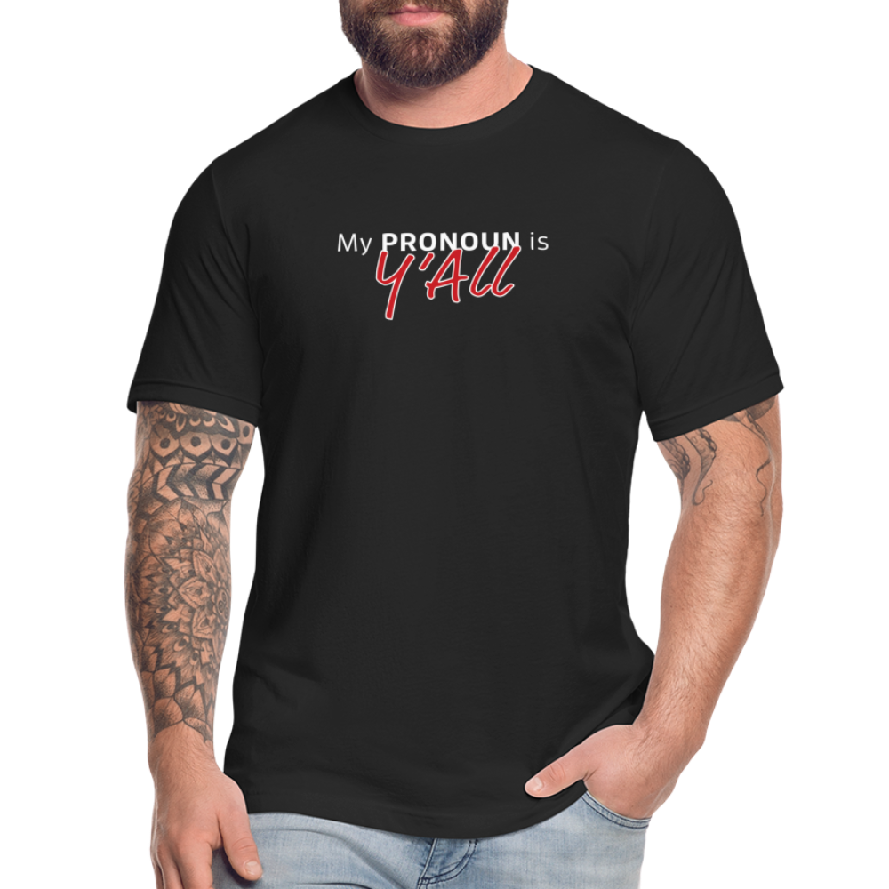 Pronoun Y'all - Mens Jersey T-Shirt by Bella + Canvas - black