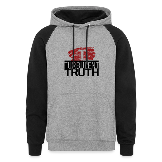 Turbulent Truth Colorblock Hoodie - heather gray/black