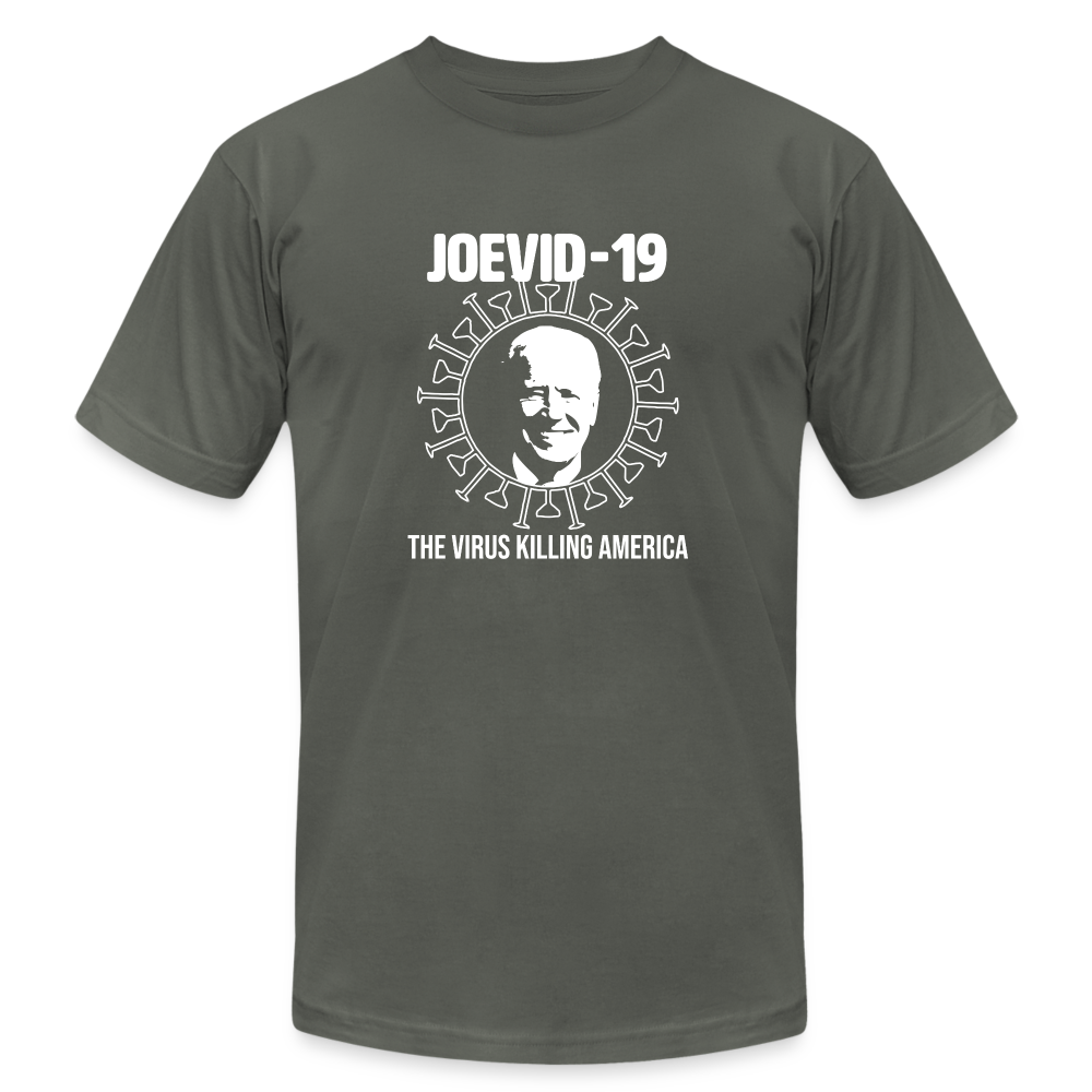 Joevid-19 - Mens Jersey T-Shirt by Bella + Canvas - asphalt