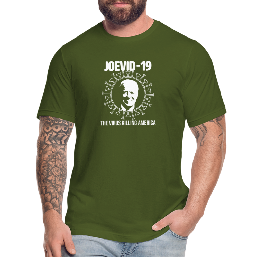 Joevid-19 - Mens Jersey T-Shirt by Bella + Canvas - olive