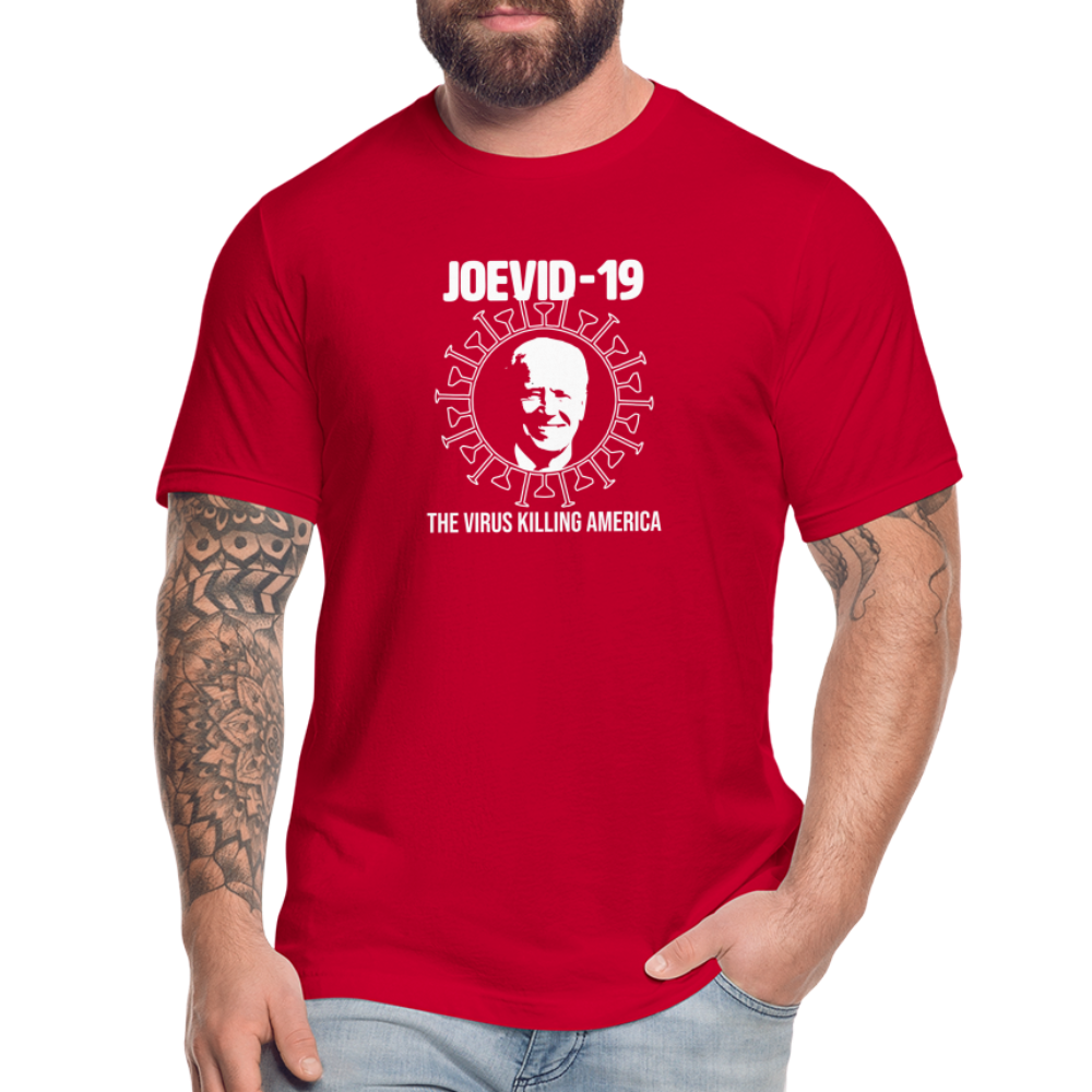 Joevid-19 - Mens Jersey T-Shirt by Bella + Canvas - red