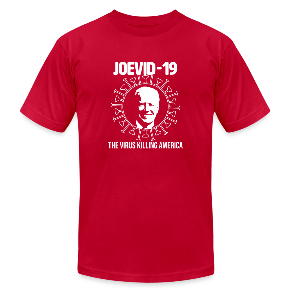 Joevid-19 - Mens Jersey T-Shirt by Bella + Canvas - red