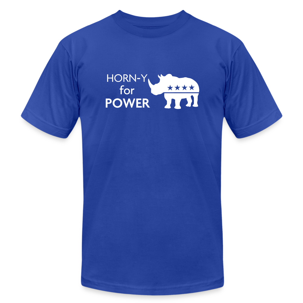 Horn-y for Power - Men's Jersey T-Shirt by Bella + Canvas - royal blue