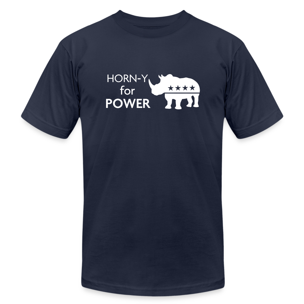 Horn-y for Power - Men's Jersey T-Shirt by Bella + Canvas - navy