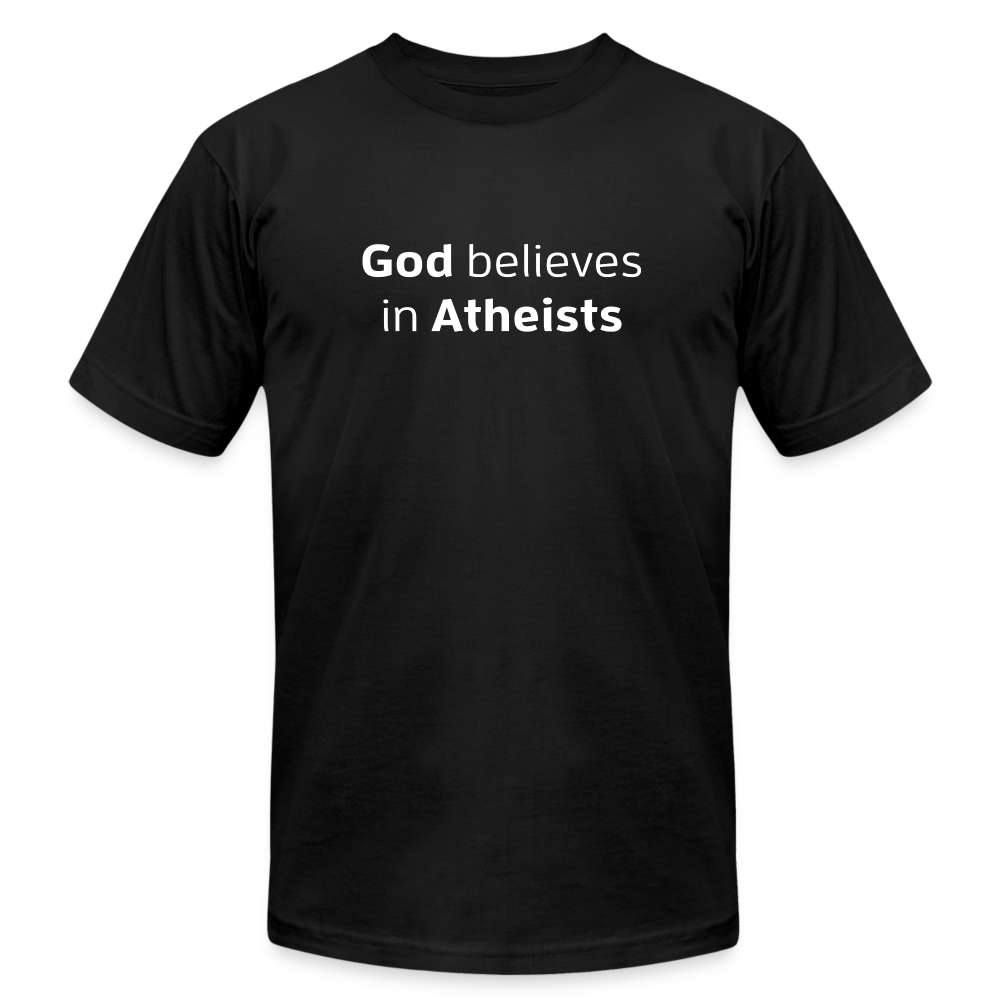 God in Atheists - Men's Jersey T-Shirt by Bella + Canvas - black