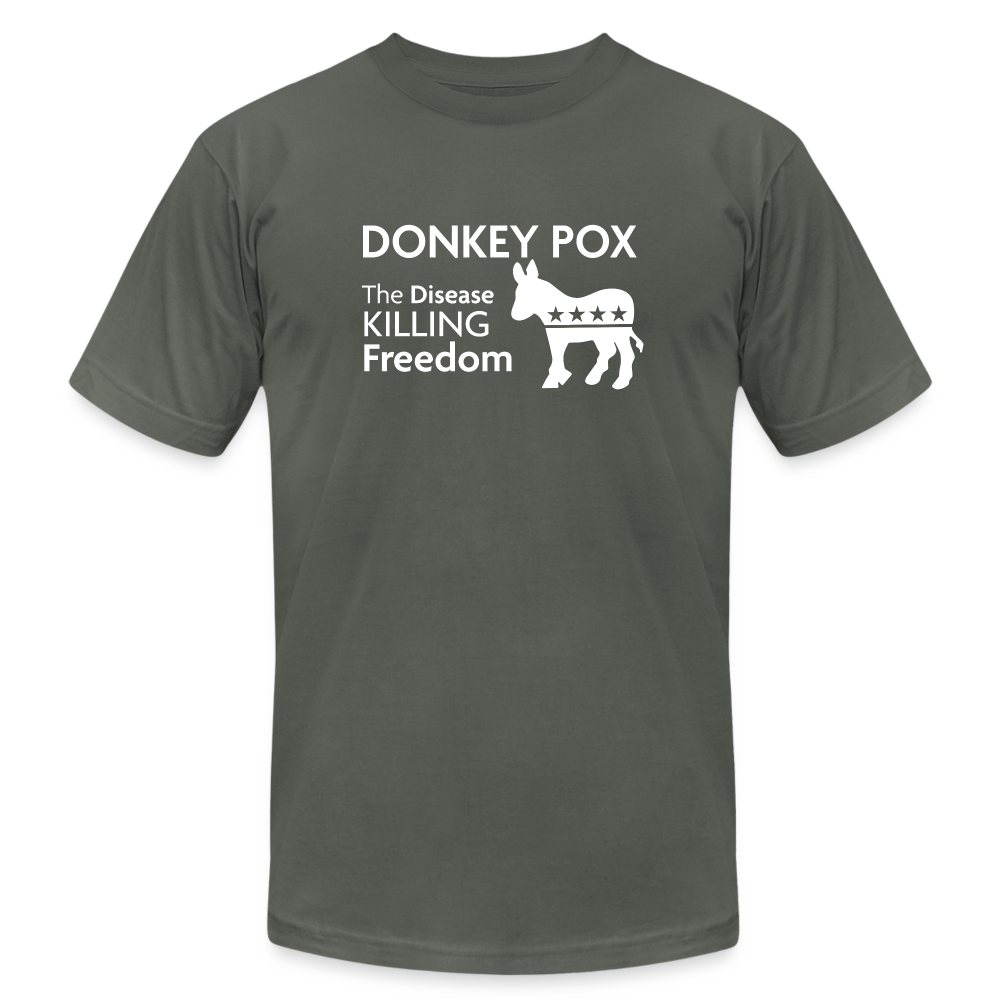 Donkey Pox - Men's Jersey T-Shirt by Bella + Canvas - asphalt