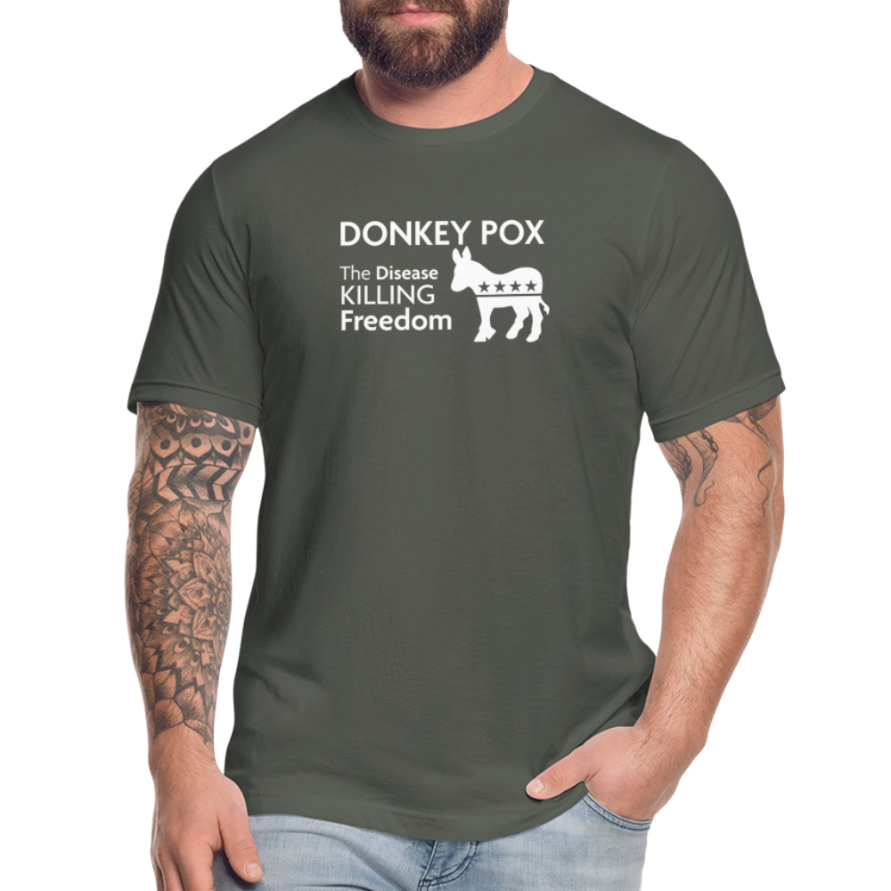 Donkey Pox - Men's Jersey T-Shirt by Bella + Canvas - asphalt