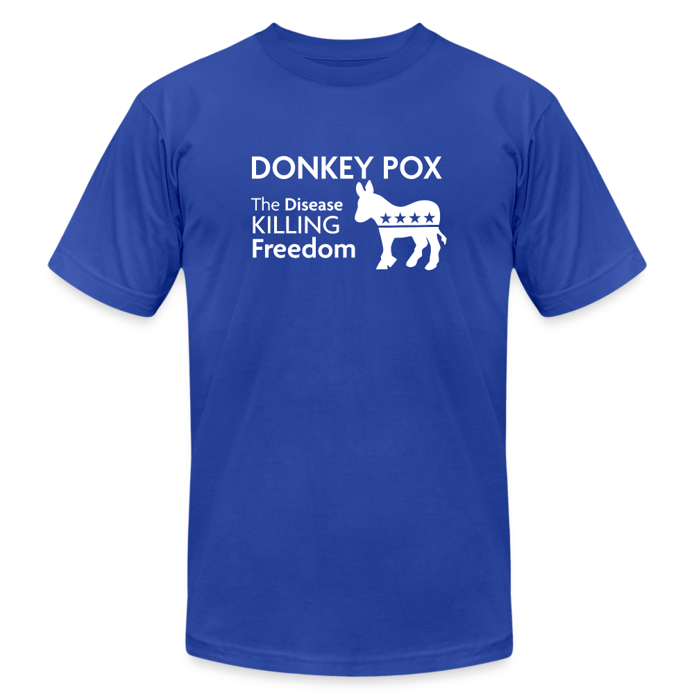 Donkey Pox - Men's Jersey T-Shirt by Bella + Canvas - royal blue