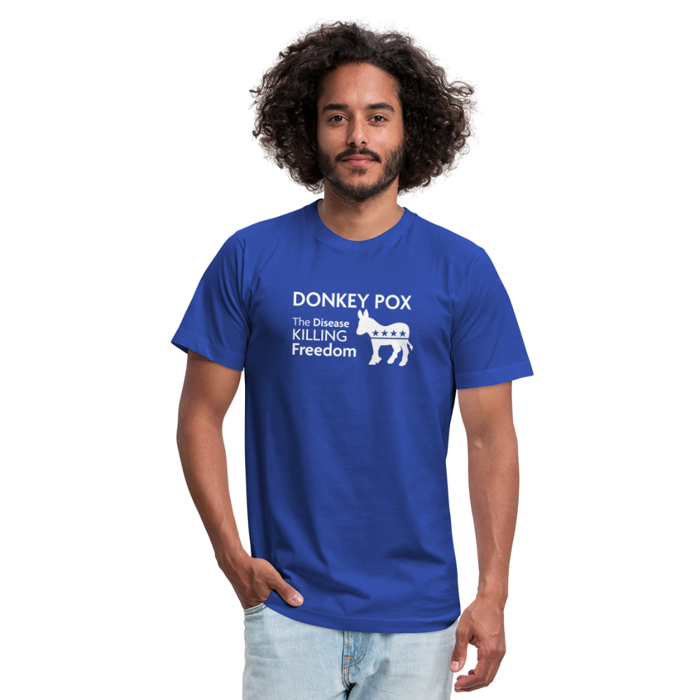 Donkey Pox - Men's Jersey T-Shirt by Bella + Canvas - royal blue