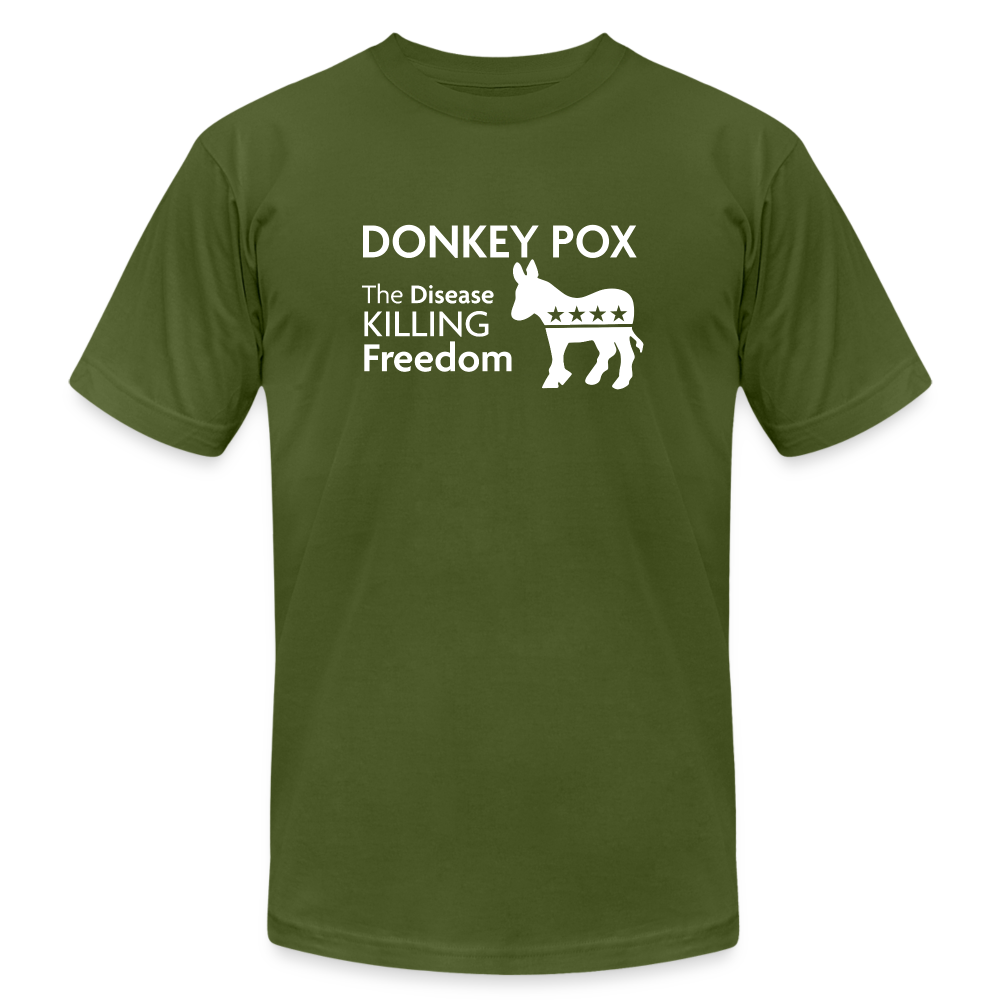 Donkey Pox - Men's Jersey T-Shirt by Bella + Canvas - olive