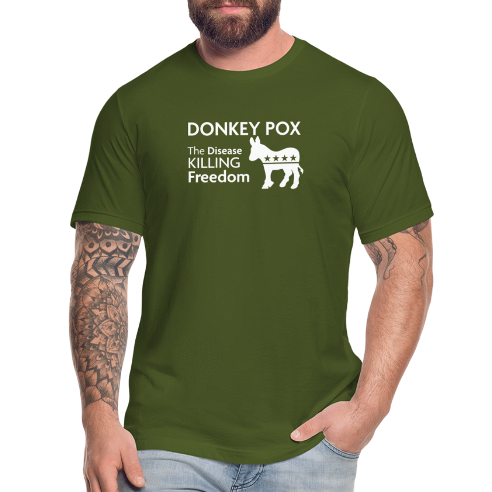 Donkey Pox - Men's Jersey T-Shirt by Bella + Canvas - olive