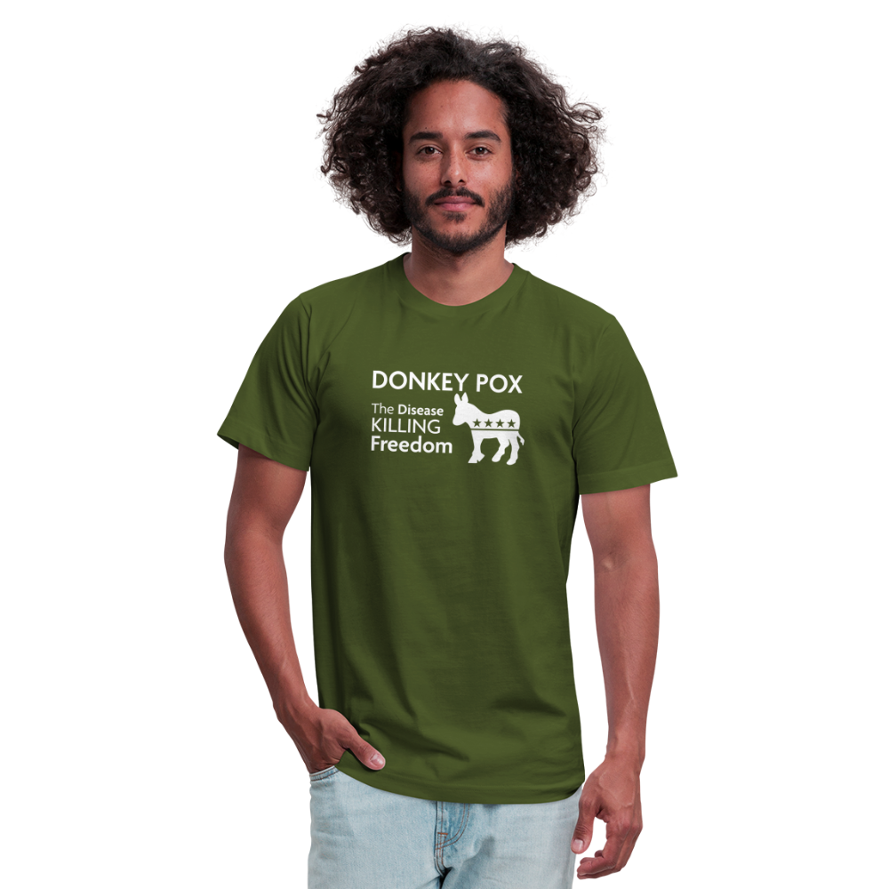 Donkey Pox - Men's Jersey T-Shirt by Bella + Canvas - olive