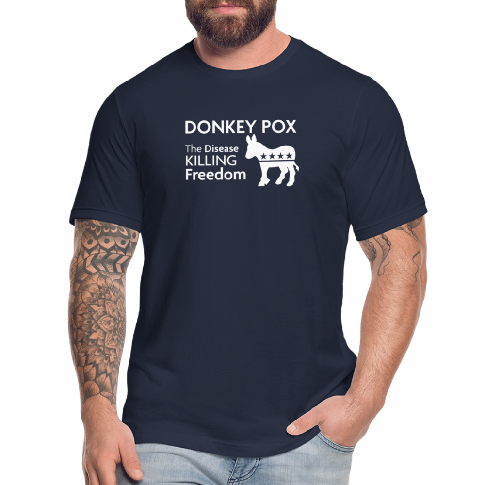 Donkey Pox - Men's Jersey T-Shirt by Bella + Canvas - navy