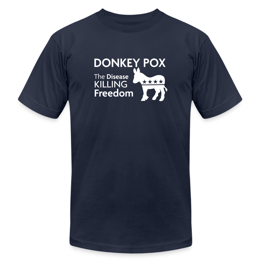 Donkey Pox - Men's Jersey T-Shirt by Bella + Canvas - navy