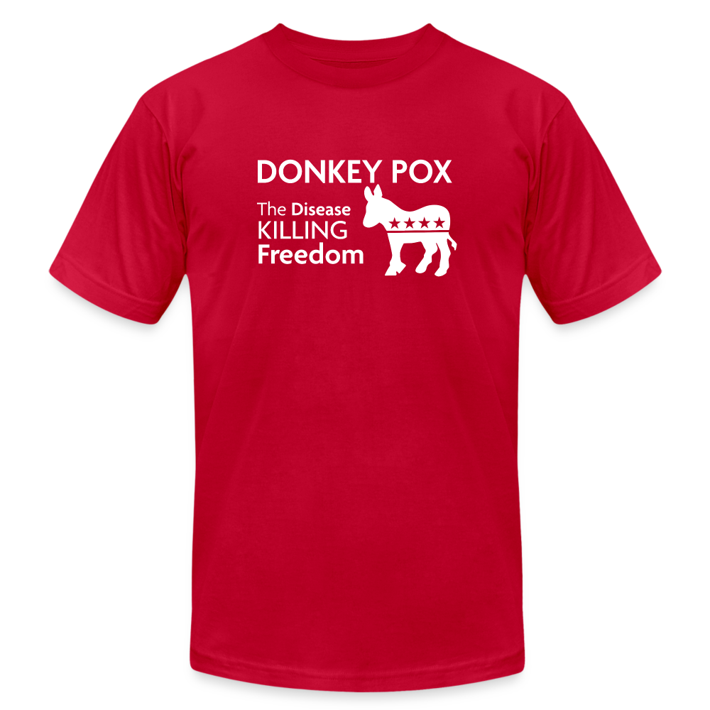 Donkey Pox - Men's Jersey T-Shirt by Bella + Canvas - red