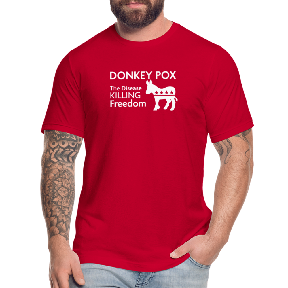 Donkey Pox - Men's Jersey T-Shirt by Bella + Canvas - red