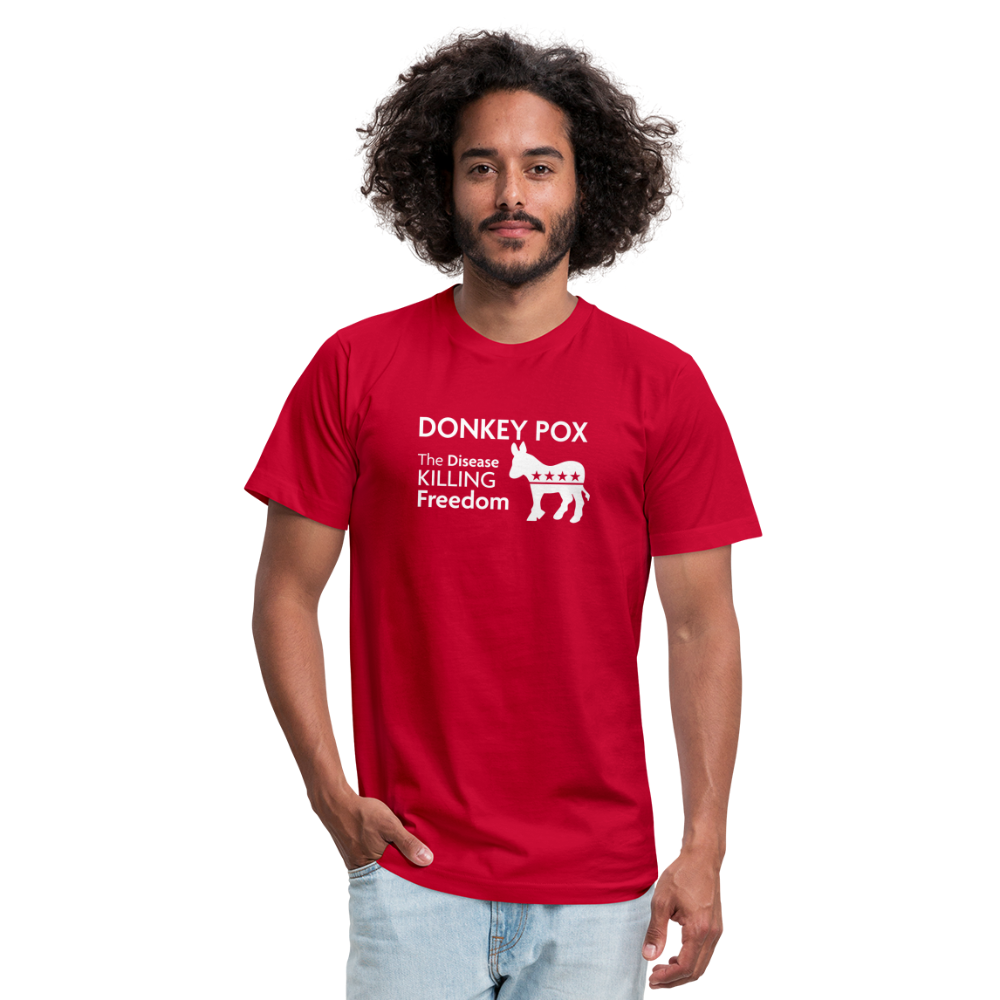 Donkey Pox - Men's Jersey T-Shirt by Bella + Canvas - red