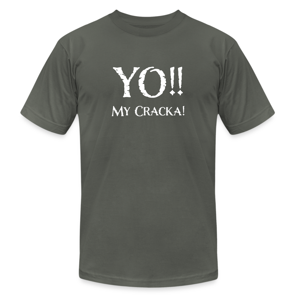 Yo My Cracka - Men's Jersey T-Shirt by Bella + Canvas - asphalt