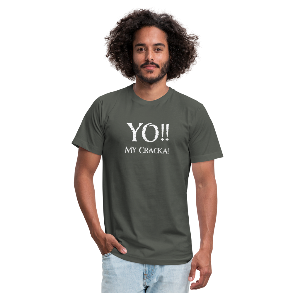 Yo My Cracka - Men's Jersey T-Shirt by Bella + Canvas - asphalt