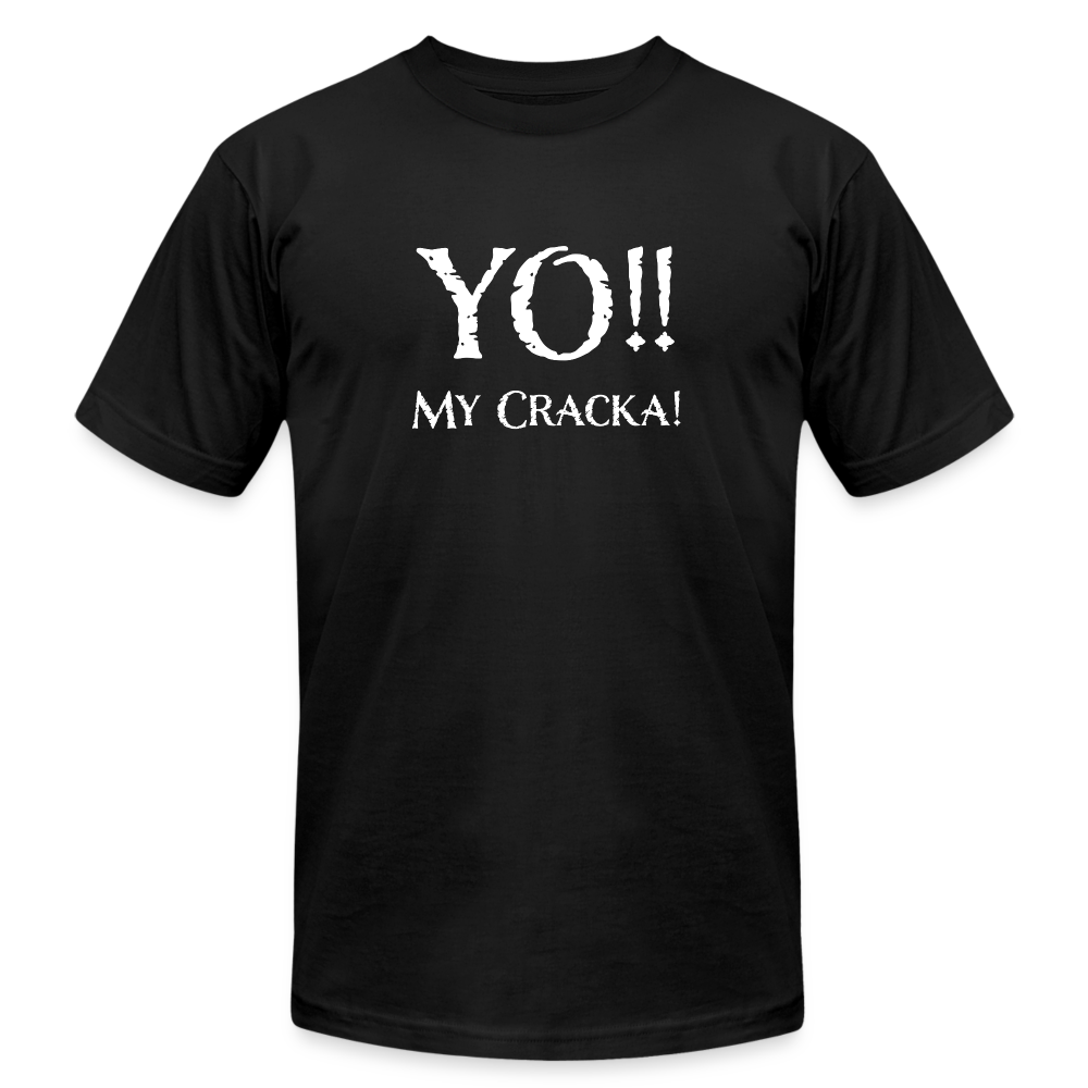 Yo My Cracka - Men's Jersey T-Shirt by Bella + Canvas - black