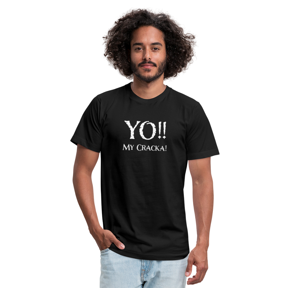 Yo My Cracka - Men's Jersey T-Shirt by Bella + Canvas - black