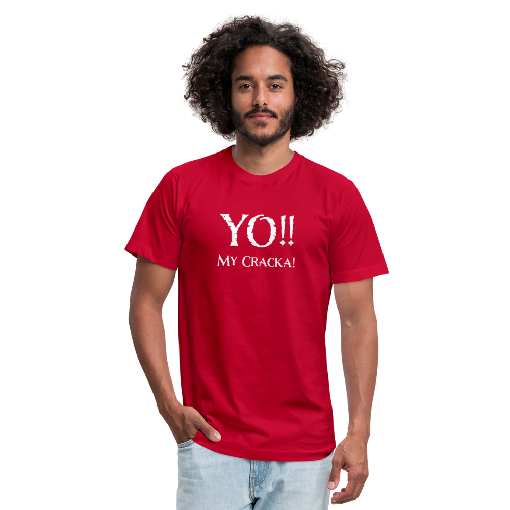 Yo My Cracka - Men's Jersey T-Shirt by Bella + Canvas - red