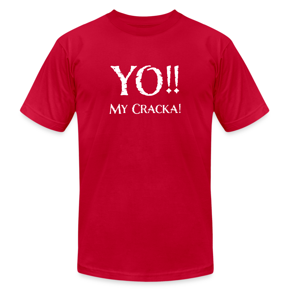 Yo My Cracka - Men's Jersey T-Shirt by Bella + Canvas - red