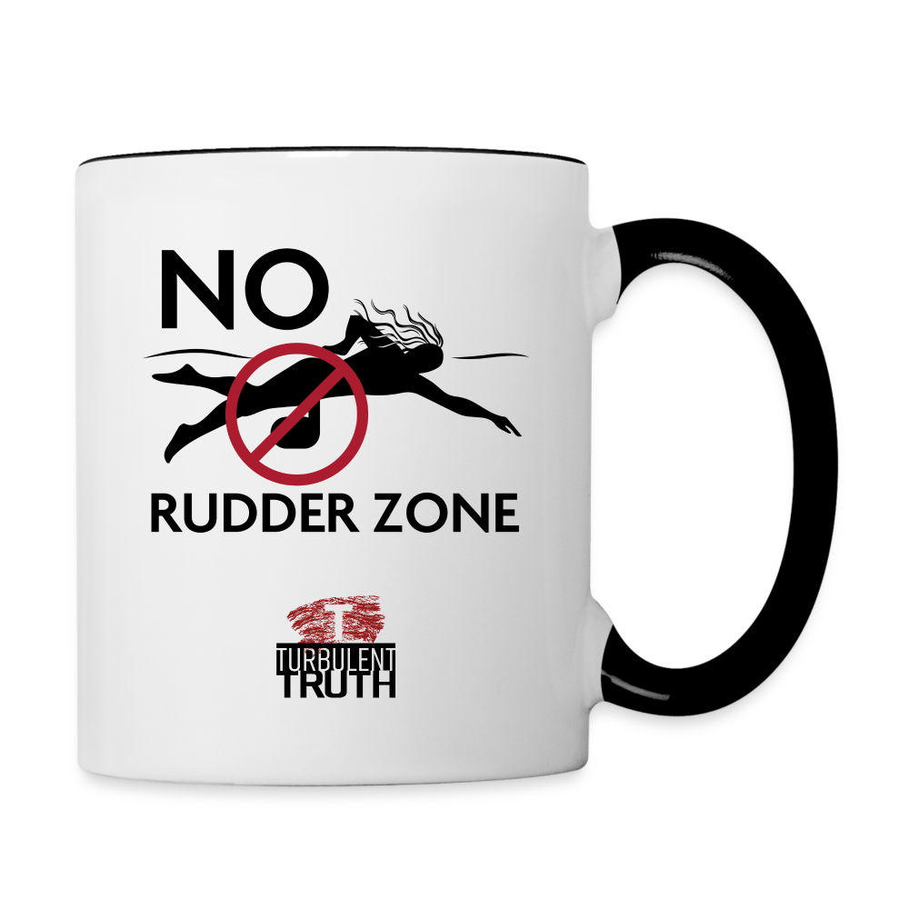 No Rudder - Contrast Coffee Mug - white/black