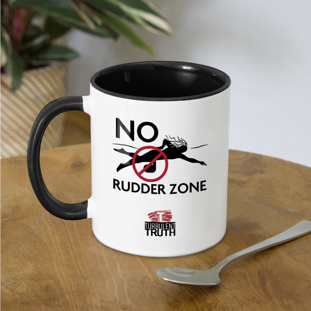 No Rudder - Contrast Coffee Mug - white/black