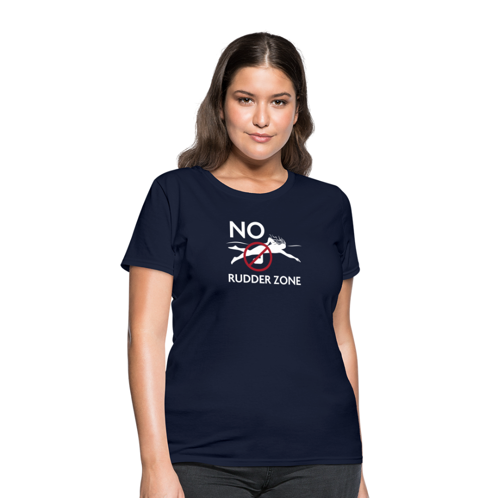 No Rudder - Women's Dark T-Shirt - navy