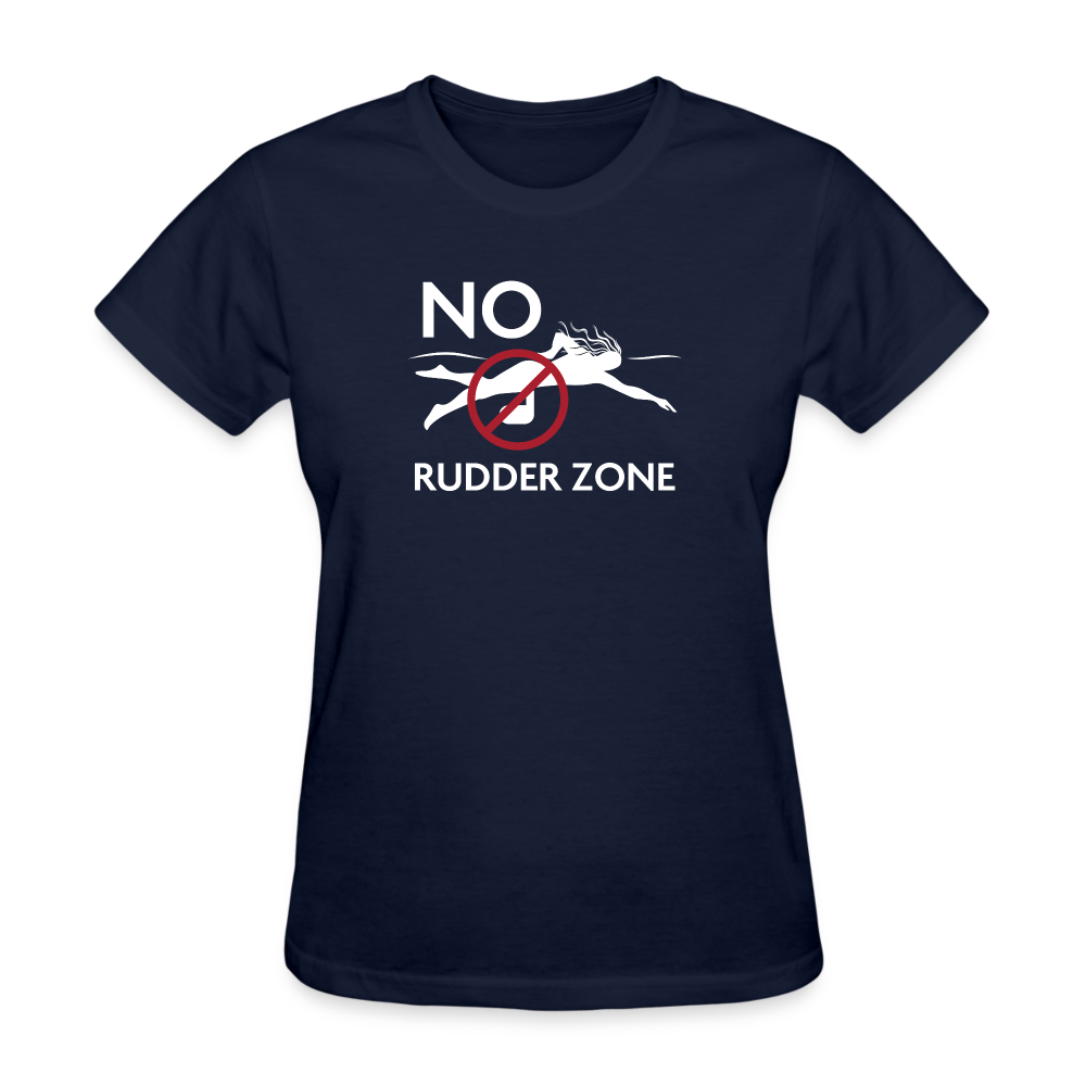 No Rudder - Women's Dark T-Shirt - navy