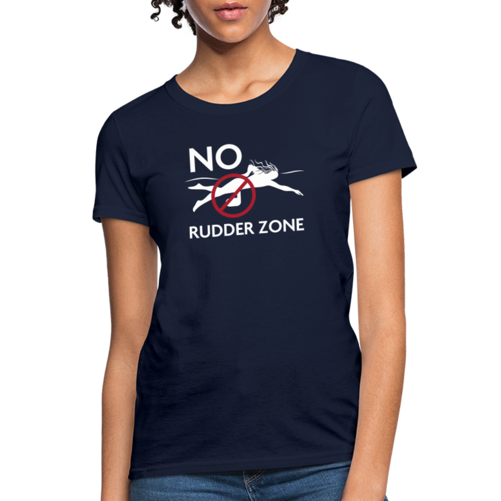 No Rudder - Women's Dark T-Shirt - navy