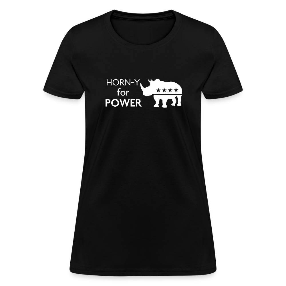 Horn-y for Power - Women's Fruit of the Loom T-Shirt - black