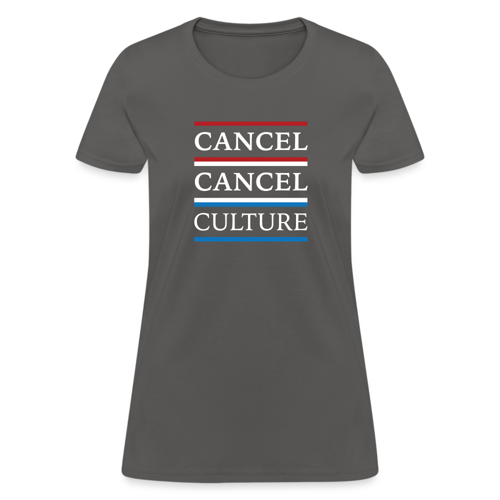 Cancel Cancel Culture - Women's Fruit of the Loom T-Shirt - charcoal