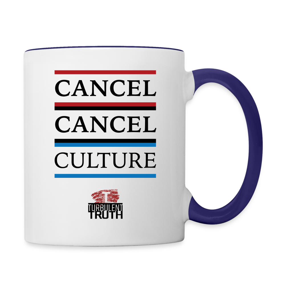 Cancel Cancel Culture - Contrast Coffee Mug - white/cobalt blue