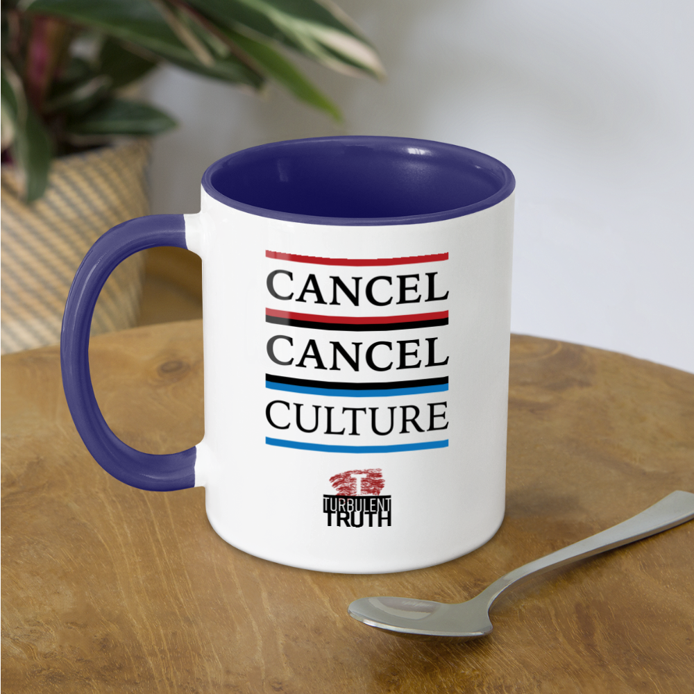 Cancel Cancel Culture - Contrast Coffee Mug - white/cobalt blue